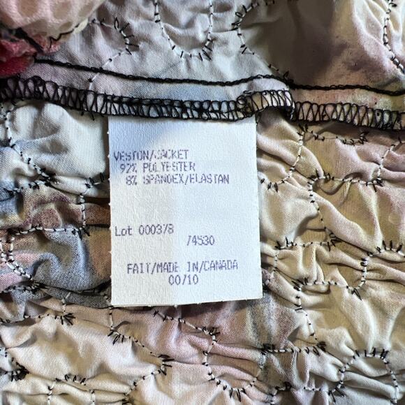 Joseph Ribkoff Jacket Size 6 Texture Full Zip Artsy Blazer Stretch Ruched Sequin - Picture 9 of 12